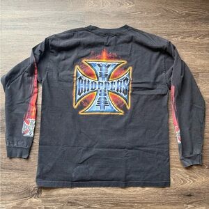 Vintage West Coast Chopper Black Long Sleeve Shirt